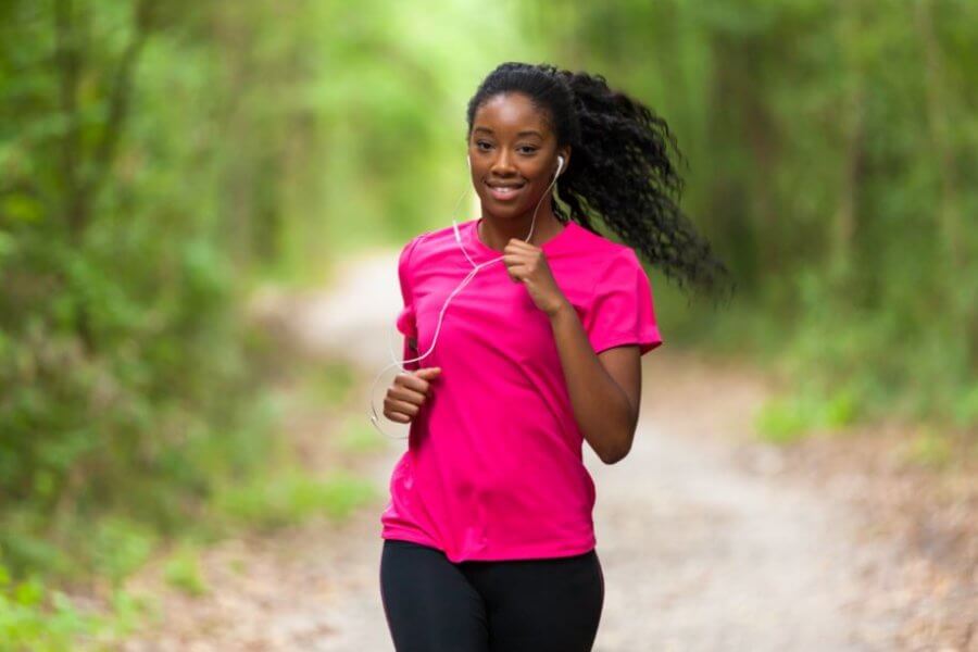 Behavioral health professional going for a run.