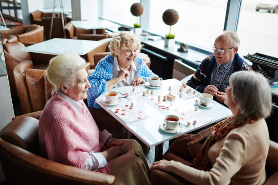 Alaska seniors play bingo and drink tea to prevent loneliness.